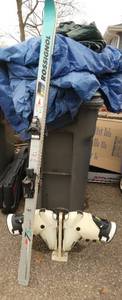 lot 330 image: Pair of Rossignol snow skis (kevlar V.A.S. R9000) and pair of boots European size 27.5