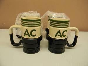 4 - Vintage AC Spark Plug Promotional Advertising Ceramic Coffee Mugs 5 14 Tall - GREAT SET - SEE PICTURES