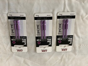 lot 20 image: 3 GRK FASTENERS 2 STAR BITS T-20