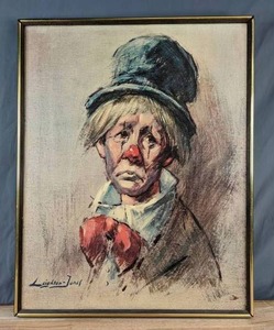 lot 60 image: Barry Leighton Jones Clown Framed Art - B
