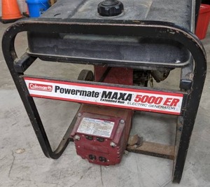 lot 155 image: Coleman Powermate MAXA 5000 ER Extended Run Electric Generator - N