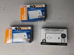 lot 169 image: (3) NEW Carbon Monoxide Alarms - N