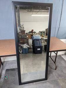 lot 231 image: Framed Full Length Mirror, 62 x 26 - N