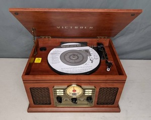 lot 308 image: Victrola Hawthorne Wooden Music Center - N