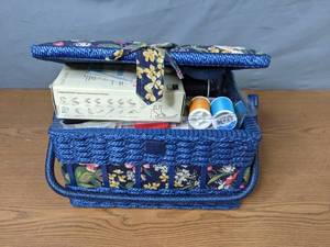lot 332 image: Sewing Accessories Bobbins, Scissors, Various Threads, Pins, Pin Cushion and More - Q