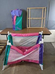 lot 328 image: Graco Pack n Play and Wire Mesh Gate - Q