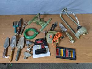 lot 329 image: Assortment of Lawn & Garden Hand Tools, Black & Decker Jig Saw and More - Q