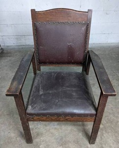 lot 386 image: Vintage Wood Armchair - V