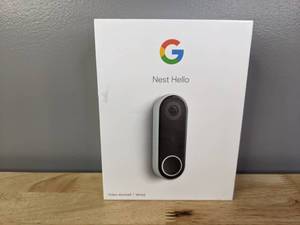 lot 27 image: Brand New Google Nest Hello Smart Wi-Fi Video Doorbell - T
