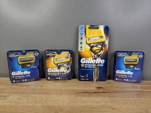 lot 44 image: 13 Brand New Gillette Proglide Shield Shaving Blades & 1 Handle - T