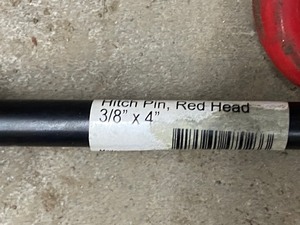 (3) New 38 x 4  &   (1) 12 x 4 Red Head Hitch Pins
