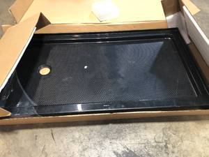Shower Base with drain Black customer return see pictures