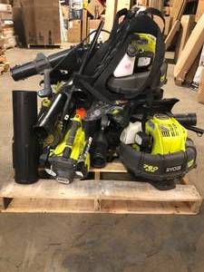 Pallet of assorted Ryobi Backpack Blowers (various conditions open boxes) review all pictures Customer Returns