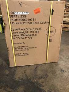 Husky Heavy Duty Welded 20-Gauge Steel 1-Drawer 2-Door Garage Base Cabinet in Black (28 in. W x 32 in. H x 21.5 in. D) (good condition) review all pictures
