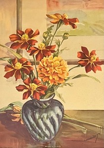 Vintage Framed Floral Print by Lockhardt