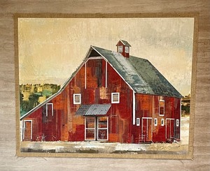 Barn Art with Fun Burlap Edging