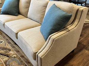 Beautiful Sam Moore a Division of Hooker Furniture Handcrafted Neutral Upholstered Sofa
