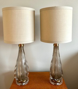 Pair of Stunning Art Glass Style Table Lamps