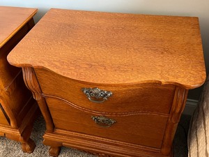 Pair of Lexington Victorian Style Bedside Tables
