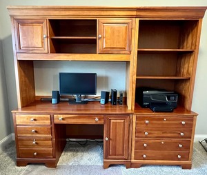 Very Nice Home Desk and Matching Shelving Unit