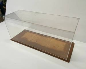 Wood display case with acrylic cover