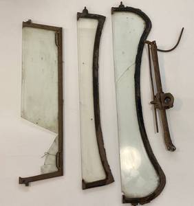 Very old automotive part and windshields