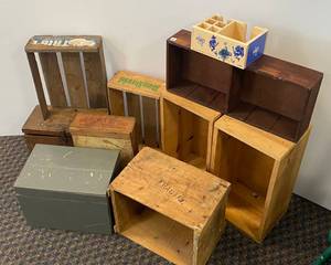 Vintage wood crates
