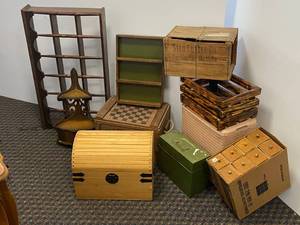 Miscellaneous items and shelfs