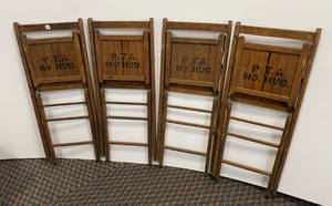 Vintage Wood folding chairs