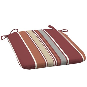(8) allen  roth RedBurnt Ochre Stripe Seat Pad
