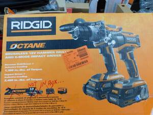 RIDGID 18V Brushless Cordless 2-Tool Combo Kit with Hammer Drill, Impact Driver