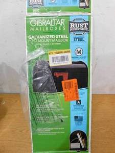 Gibraltar Mailboxes Elite Black, Medium, Steel, Post Mount Mailbox