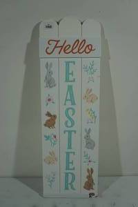 lot 42 image: Hello EasterSpring Reversible Porch Sign
