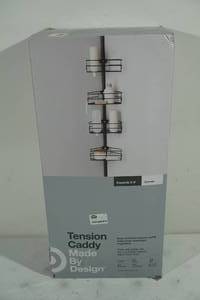 lot 45 image: Steel Corner Tension Caddy Shelf