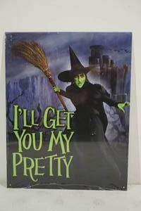 lot 68 image: NEW Wizard of Oz Wicked Witch Metal Sign