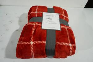 lot 108 image: NEW Threshold Microplush Blanket - TwinXL Twin