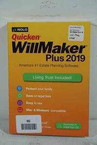 lot 96 image: NEW NOLO Quicken WillMaker Plus 2019 Software