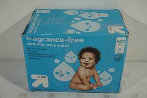 lot 169 image: Up & Up Fragrance Free Cloth Like Baby Wipes - 500 Count