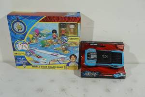 lot 173 image: NEW Ryans World Board Game and Glow Racers Truck