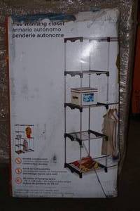 lot 156 image: Honey Can Do Double Rod Free Standing Closet System