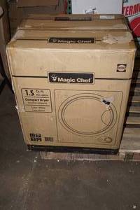 lot 243 image: NEW Magic Chef 1.5 Cu Ft Compact Electric Dryer