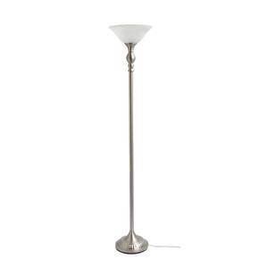 lot 6 image: NEW Metal Floor Lamp with Glass Shade