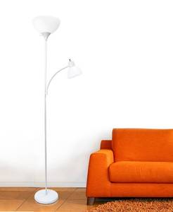 lot 16 image: Simple Designs Floor Lamp - White