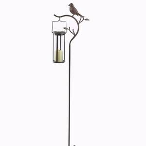 lot 146 image: Provence Bird Stake with Solar Candle Lantern