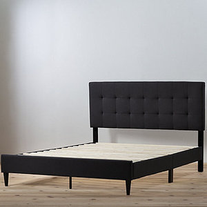lot 237 image: Tara Upholstered Platform Bed Frame - Queen