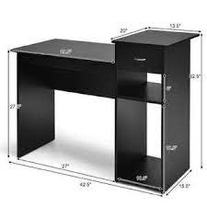 lot 244 image: Costway Computer Desk - Black