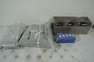 lot 223 image: Small Shelf, Rug, Placemats, Puck Lights