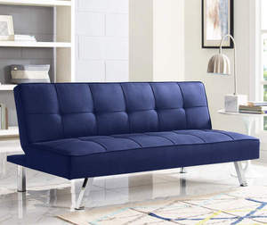 lot 232 image: Serta Corey Convertible Sofa - Navy Blue