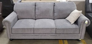 lot 102 image: Abbyson - Ferra Fabric Sofa in Gray