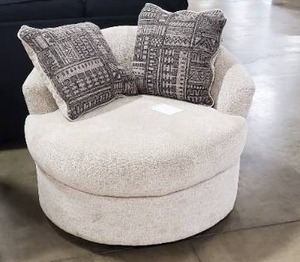 lot 106 image: HOM Furniture - Velso Swivel Chair - Stone